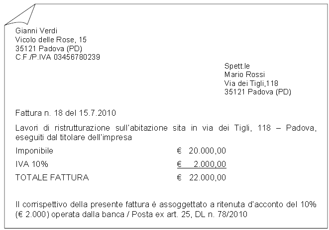 Index 6 Iva 10 ristrutturazione edilizia